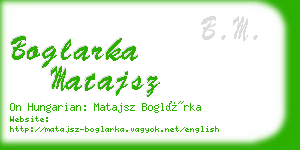 boglarka matajsz business card